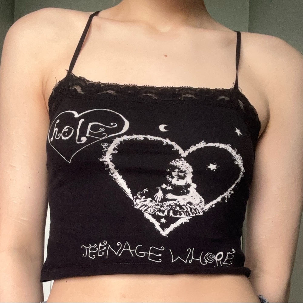 Vera’s Eye Candy Hole Black Tank Top
